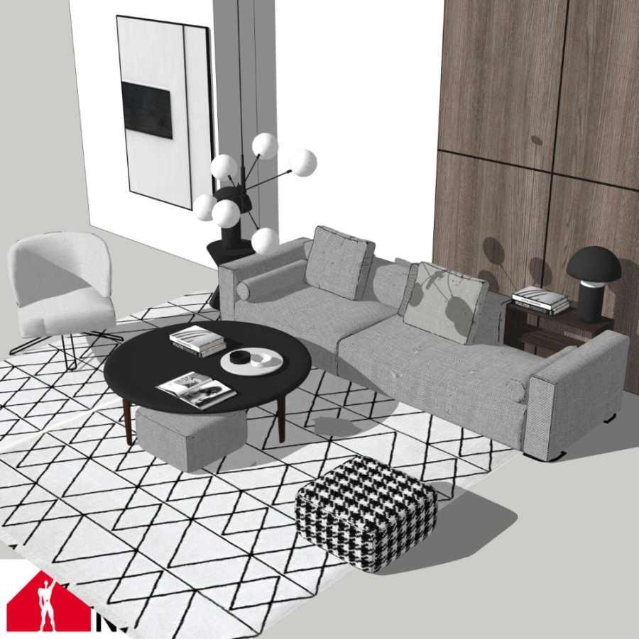 Sofa Sketchup Model Free Download  Sketchup model, Modern tv